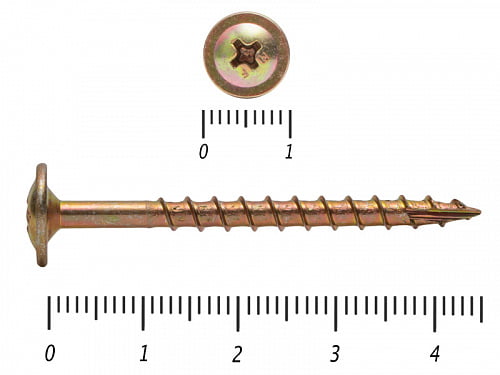 Саморезы с прессшайбой по дереву HIMTEX, Wood-Plate 3.8х45 мм