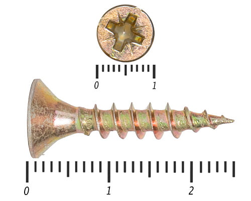 Саморез желтый цинк POZY 5х 25