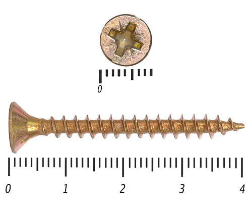Саморез желтый цинк POZY 4,5х40