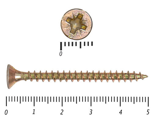 Саморез желтый цинк POZY 4,5х50