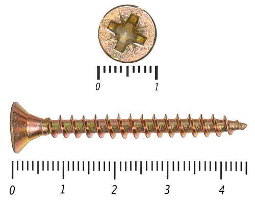 Саморез желтый цинк POZY 5х 45