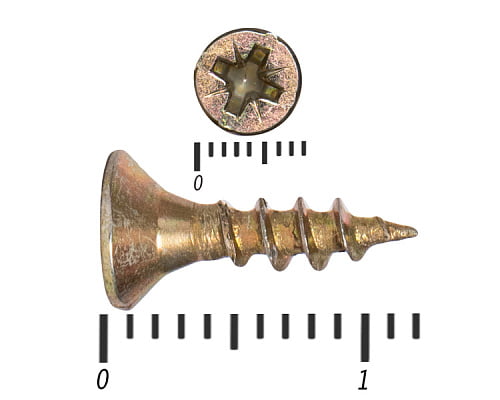 Саморез желтый цинк POZY 3,5х12