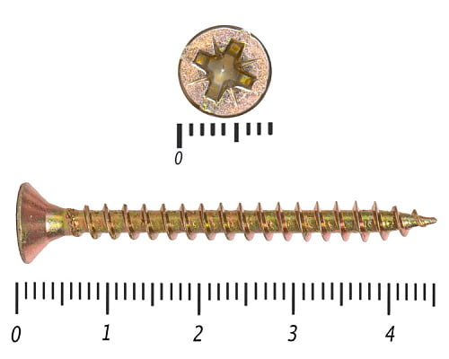 Саморез желтый цинк POZY 4,5х45