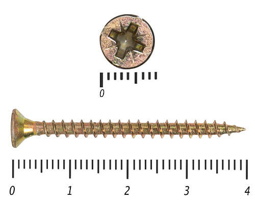 Саморез желтый цинк POZY 3,5х40