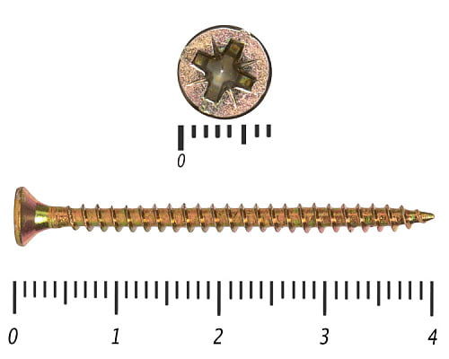 Саморез желтый цинк POZY 3х40