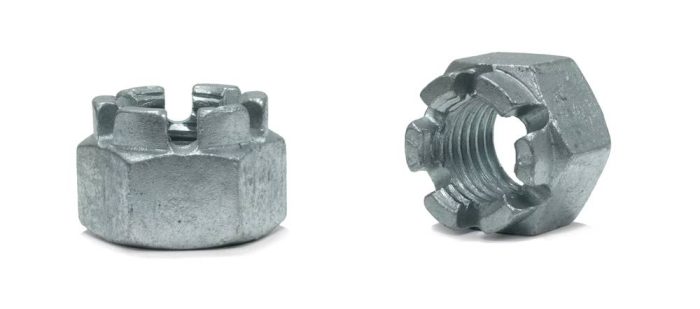 Гайки DIN 935 (ГОСТ 5918-73) | шестигранные корончатые прорезные, класс прочности 6.0, 8.0 и 10.0