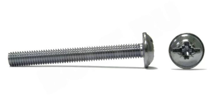 Винты DIN 967 | с полусферической головкой и прессшайбой, полная резьба